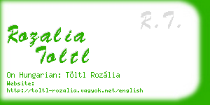 rozalia toltl business card