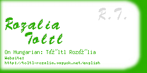 rozalia toltl business card